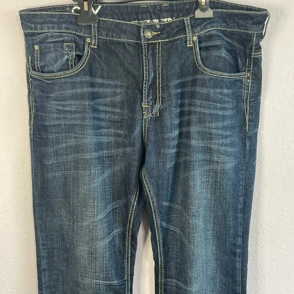 Buffalo David Button Men Six Basic The Since 1973 Straight Leg Jeans Size 40